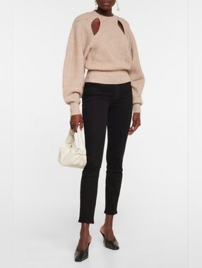 7 for all mankind 80% Cotton women mid rise Black skinny Size 29